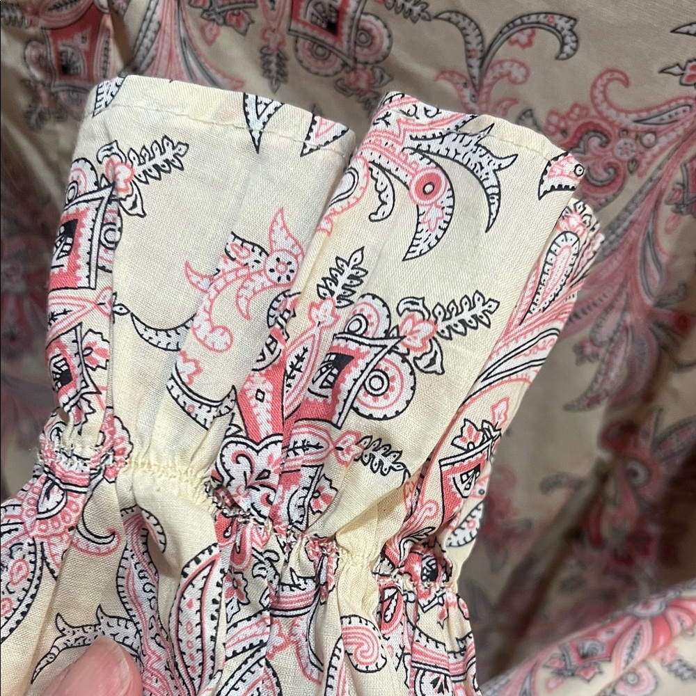 Fate Pink and Cream Paisley Dress LS size medium - Picture 4 of 8